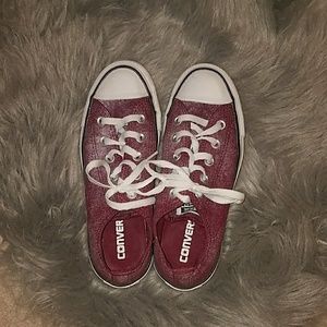 Burgundy converse shoes
